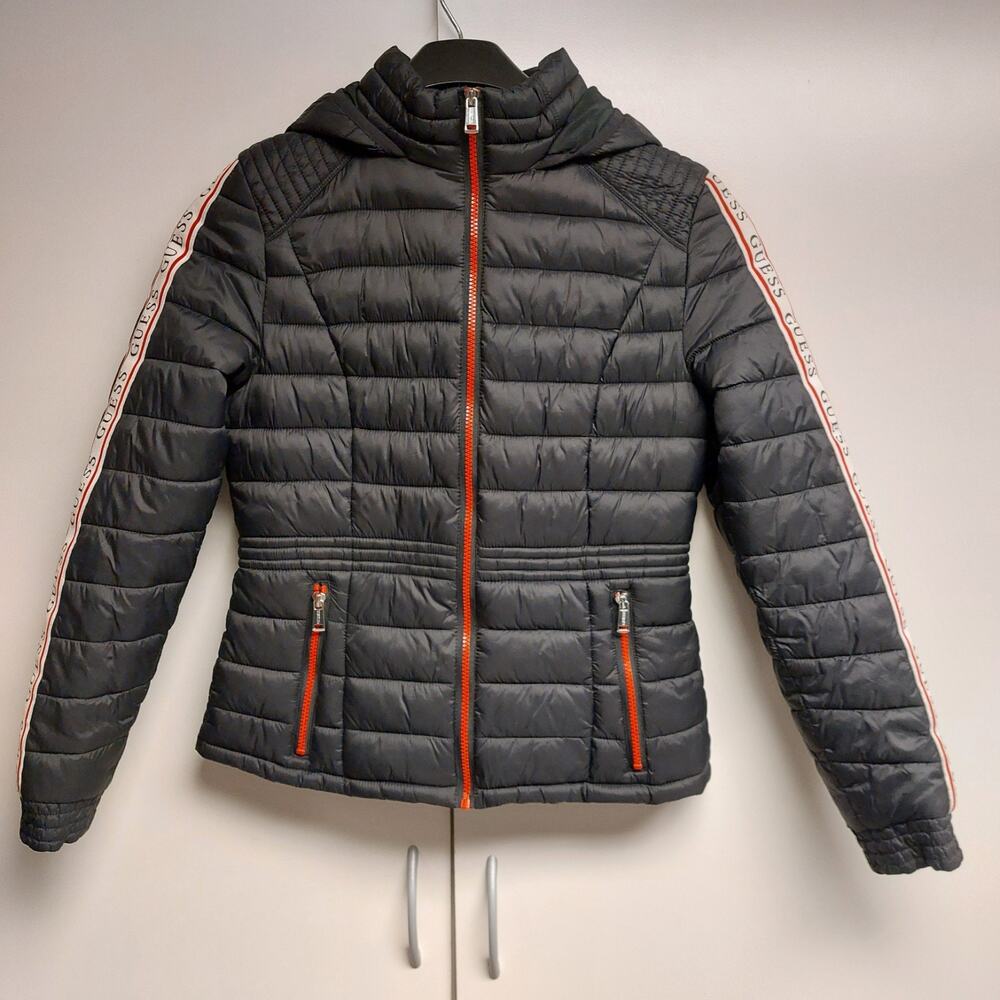 Guess Women's Puffer Jacket with Hood - Black